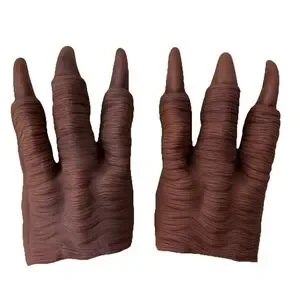 NWOT Halloween Brown Scary T Rex Dinosaur 9 Inch Hands