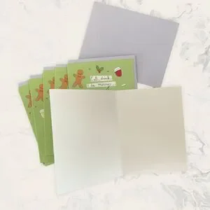 NWOT Set of 6 Christmas Greeting Cards - size 4” x 5 1/2” - multicolor