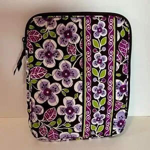 NWOT Vera Bradley Plum Petals Tablet Padded Sleeve Case EReader