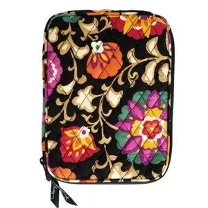 NWOT Vera Bradley Suzani Black & Tan Floral Paisley IPad Tablet Sleeve Case