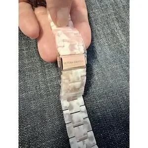 NWOT Victoria Emerson Apple Watch Band Pink Stone
