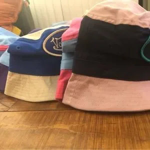 NWOT Von Dutch Logo Bucket Hat In Black And Light Blue (Kids Sizing)