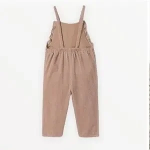 NWOT Zara Kids Corduroy Jumpsuit Overalls Beige Size 4–5 Years (110 Cm)