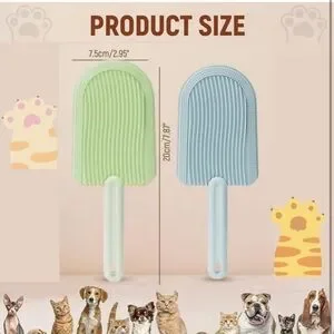 NWT (2) Cat Tongue Comb Grooming Brush Fur Remover Silicone Two Sides