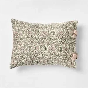 NWT 3pc Full/Queen Reversible Floral Comforter Set Pink/ Green- Studio McGee