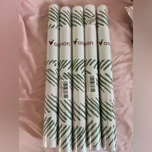 NWT 5 Rolls TANONE Green Peel & Stick Wallpaper Herringbone Modern Stripe Green