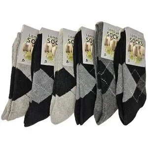 NWT 6 Pairs x Men Lamb Wool Socks Thermal Warm Winter Boot Crew Socks