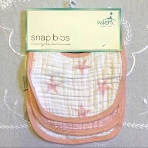 NWT Aden Muslin Snap Bibs 3PC
