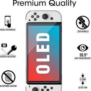 NWT AmFilm Nintendo Switch Tempered Glass Screen Protector Compatible 7'' (2021)