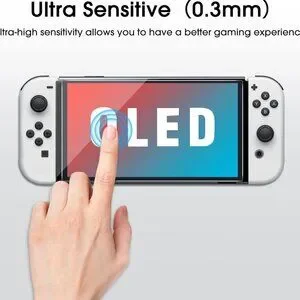 NWT AmFilm Nintendo Switch Tempered Glass Screen Protector Compatible 7'' (2021)