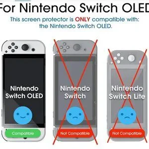 NWT AmFilm Nintendo Switch Tempered Glass Screen Protector Compatible 7'' (2021)