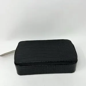 NWT Ann Taylor Cheetah Faux Leather Croc Jewelry Travel Zip Around Closure Case