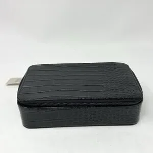 NWT Ann Taylor Cheetah Faux Leather Croc Jewelry Travel Zip Around Closure Case