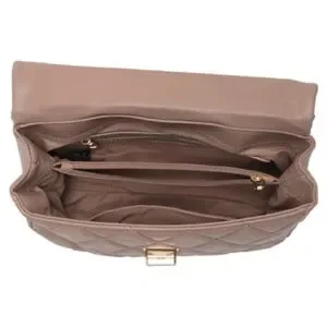 NWT Badgley Mischka Medium Diamond Quilt Flap Crossbody Bag - Taupe