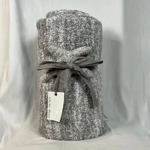 NWT Barefoot Dreams Dove Gray White Pet Bundle Starfish Buddie And Blanket