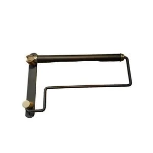 NWT Bathroom accessories Hinged Folding Towel Holder. Metal W/ Brass accents