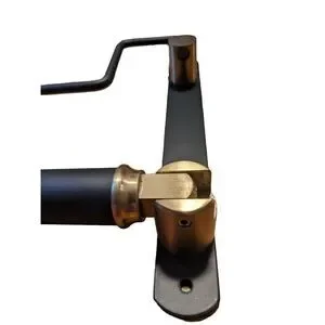 NWT Bathroom accessories Hinged Folding Towel Holder. Metal W/ Brass accents