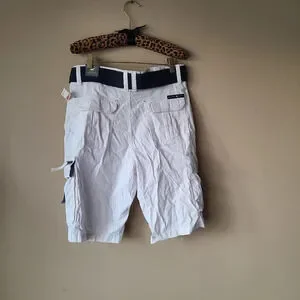 NWT Beverly Hills Polo Club Cargo Shorts Sz.30 White