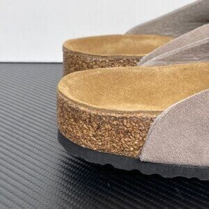 NWT Birkenstock Boston Taupe Suede Mule Clogs