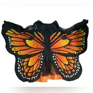 NWT Butterfly Fairy Kids Halloween Costume - Orange And Black With Headpiece
