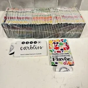 NWT CarbBliss Vibrant Cocktail Cousys. Sealed pack of 50. Great Party Favors