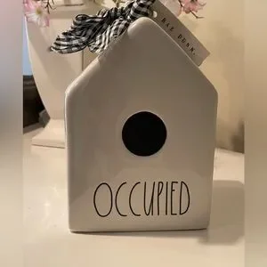 NWT ceramic Bird House Rae Dunn “Occupied”