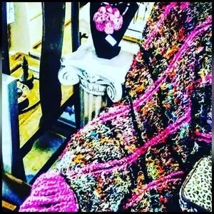 NWT Checkerboard Convertible Artisanal Throw Or Wrap With Fringe Benefits