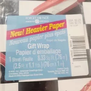 NWT Deadstock Vintage Corvette Gift Wrap Forget Me Not American Greetings