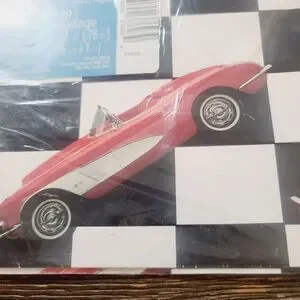 NWT Deadstock Vintage Corvette Gift Wrap Forget Me Not American Greetings