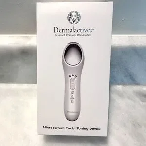 NWT Dermalactives Microcurrent Facial Toning Massager Device White