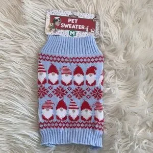 NWT Dog Holiday Pet Sweater Christmas Gnomes Ugly Christmas Sweater For Dog Cat