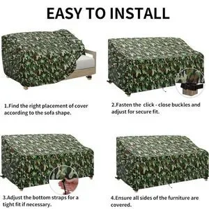 NWT Easy-Going Waterproof 58" Patio Sofa Furniture Cover Camouflage Outdoor