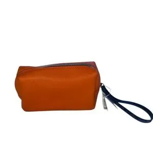 NWT Etro Vanity Case In Orange W/ Black Strap - See Description