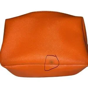 NWT Etro Vanity Case In Orange W/ Black Strap - See Description