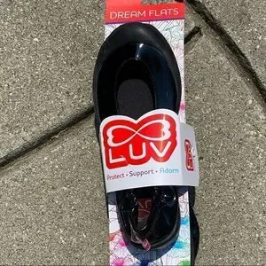 NWT Girls Black Ballerina Shoes Size 12.5
