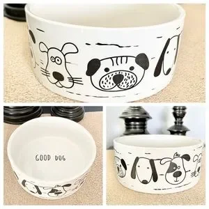 NWT GOOD DOG Ceramic Pet Bowl