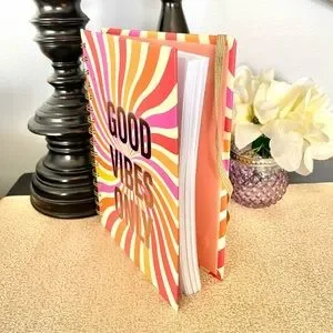 NWT GOOD VIBES ONLY Hardcover Notebook Journal/ 2 Pk Notepads Stationery Bundle