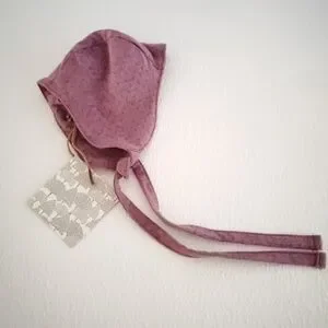 NWT Kate Quinn Flight Hat Self Tie Wild Ginger Baby Girls 0-3 Months Bamboo