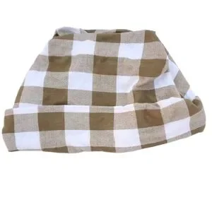 NWT Kate Quinn Slouchy Beanie Sack Hat Gingham Size Large Bamboo