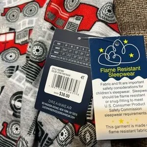 NWT Kids Fire Truck Pajamas- Size 4T