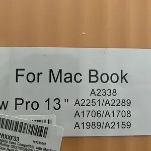 NWT Mac Book New Pro 13” Hard Shell Cover
