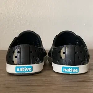 NWT NATIVE Shoes Baby Toddler 4 Boys Up In Space Black Slip On Water Sneakers