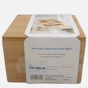 NWT New Brightroom Bamboo Vanity Organizer Swivel