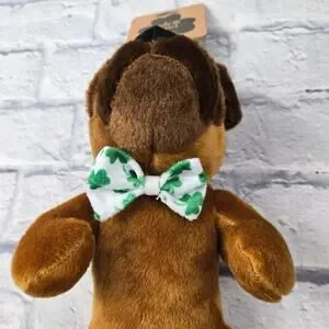 NWT Pallypaws St Paddy's Day Dog Toy Irish Derby Hat Shamrock Bowtie 13 Inch