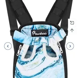 NWT Pawaboo Pet Carrier Backpack XL Blue Yellow And White Swirl Design