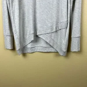 NWT Philosophy Republic Clothing Sweatshirt Top Oversized Hearts Gray Red Cozy