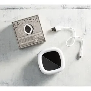 NWT Pottery Barn Ray Of Light Power Bank Photo Light Touch-up Mirror Selfie