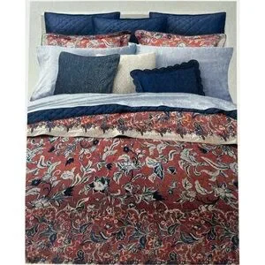 NWT Ralph Lauren-Home- King Mirabelle Duvet Cover Floral Terracotta Blue