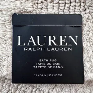 NWT - RALPH LAUREN WESCOTT Bath Rug 21x34in Cream Bath Mat Plush And Reversible