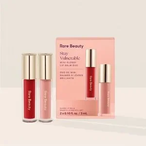 NWT Rare Beauty by Selena Gomez Stay Vulnerable Mini Glossy Lip Balm Duo